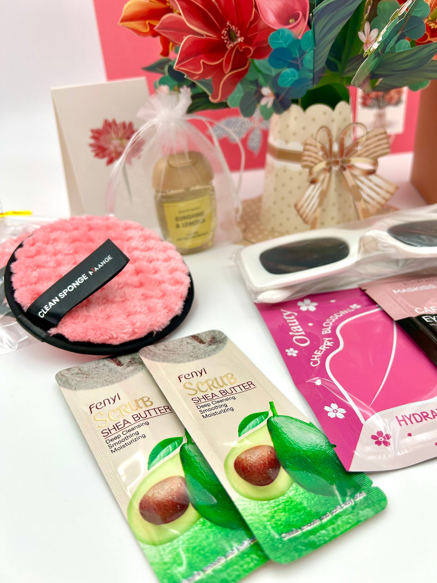 18-Piece Luxe Gift Box – Includes Pop-Up Flower Bouquet, Premium Candle, Insulated Tote, and Spa Self-Care Essentials