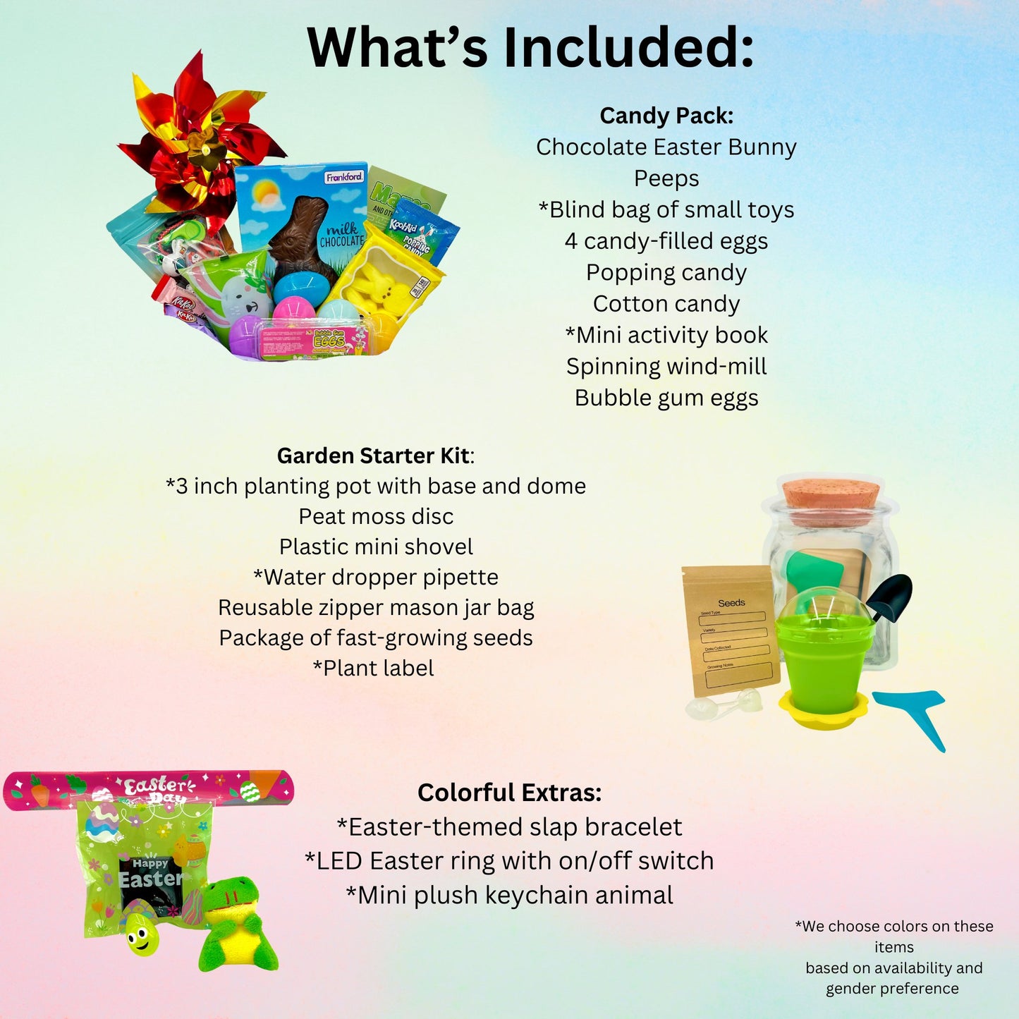 Kids Gardening Easter Gift Set – Includes Planting Kit, Toys & Treats