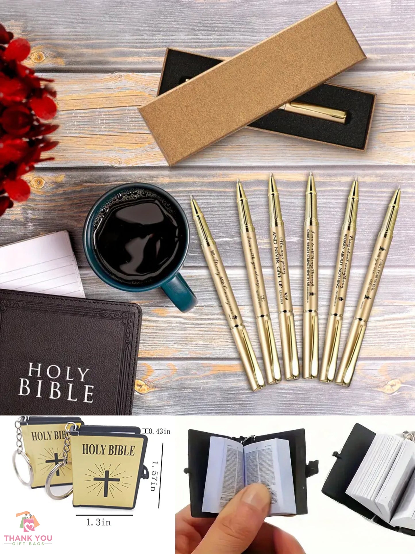 Bible Cover Gift Set for Women Christian Gift Box with Yankee Candle and Faith Items