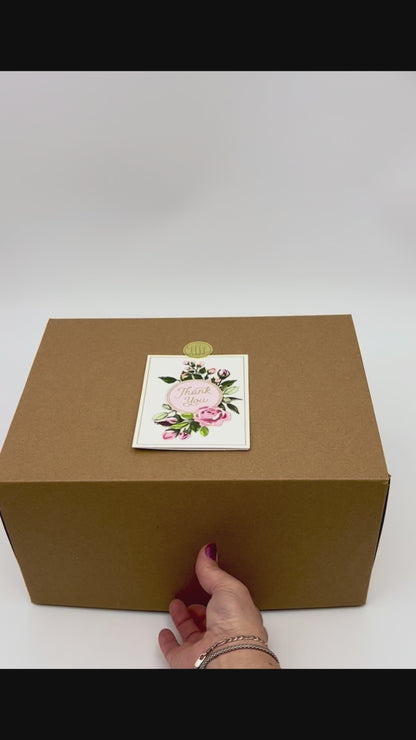 Coffee Gift Box for Her – Pink Floral Mug, Cozy Blanket, Chocolove Bar & Gold Spoon | Luxe Thank-You & Relaxation Set